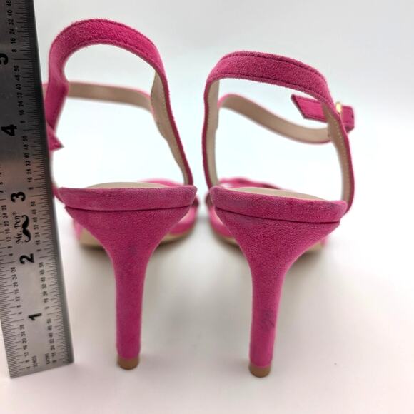 Stuart Weitzman Dancer Twistie 100 Suede Sandal Women's Pink Size US7 EU37.5 - Picture 4 of 10